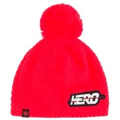 Mütze Rossignol Hero Pompon Neon Red