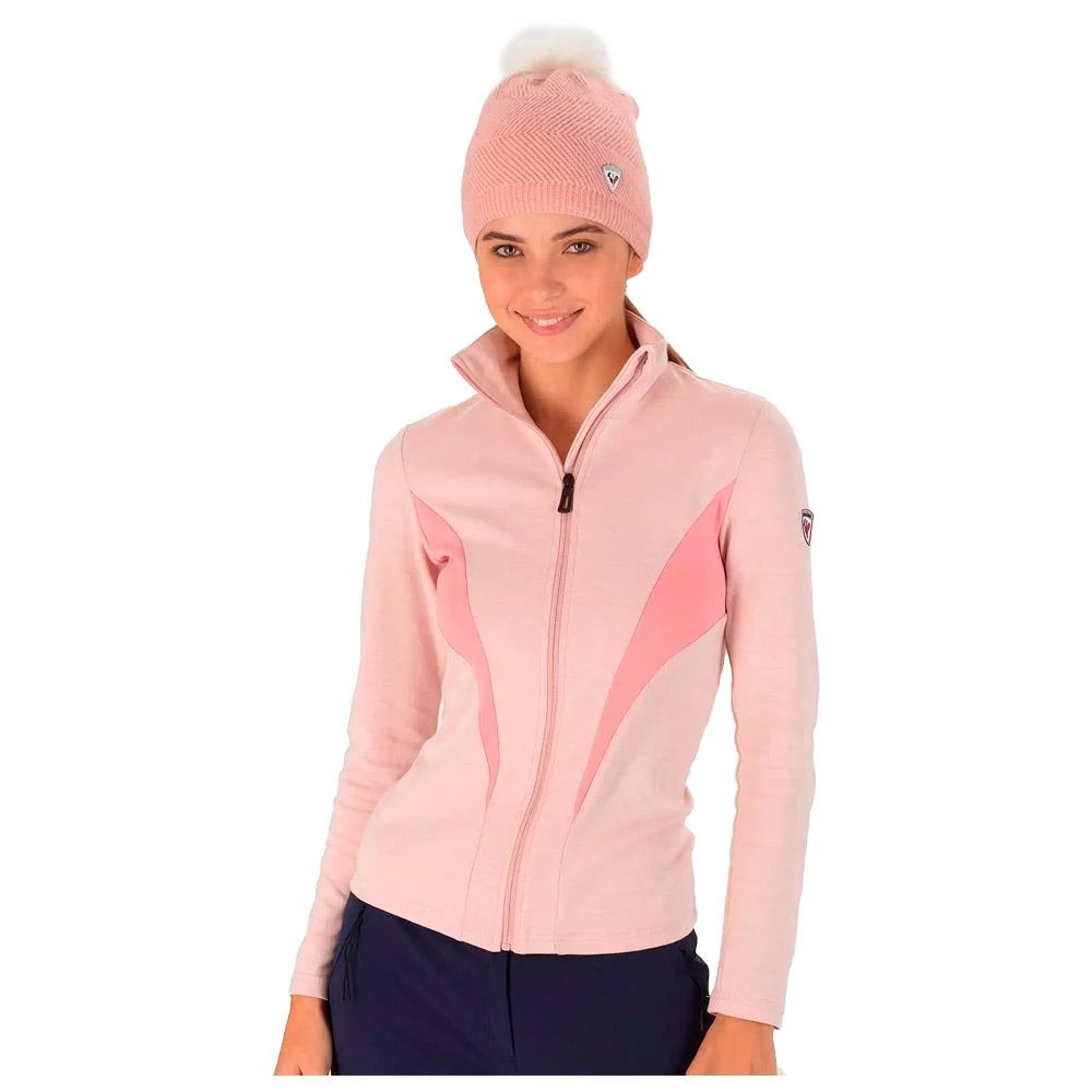 Fleece Rossignol W React Merino Fz Powder Pink 1 Fleece Rossignol W React Merino Fz Powder Pink
