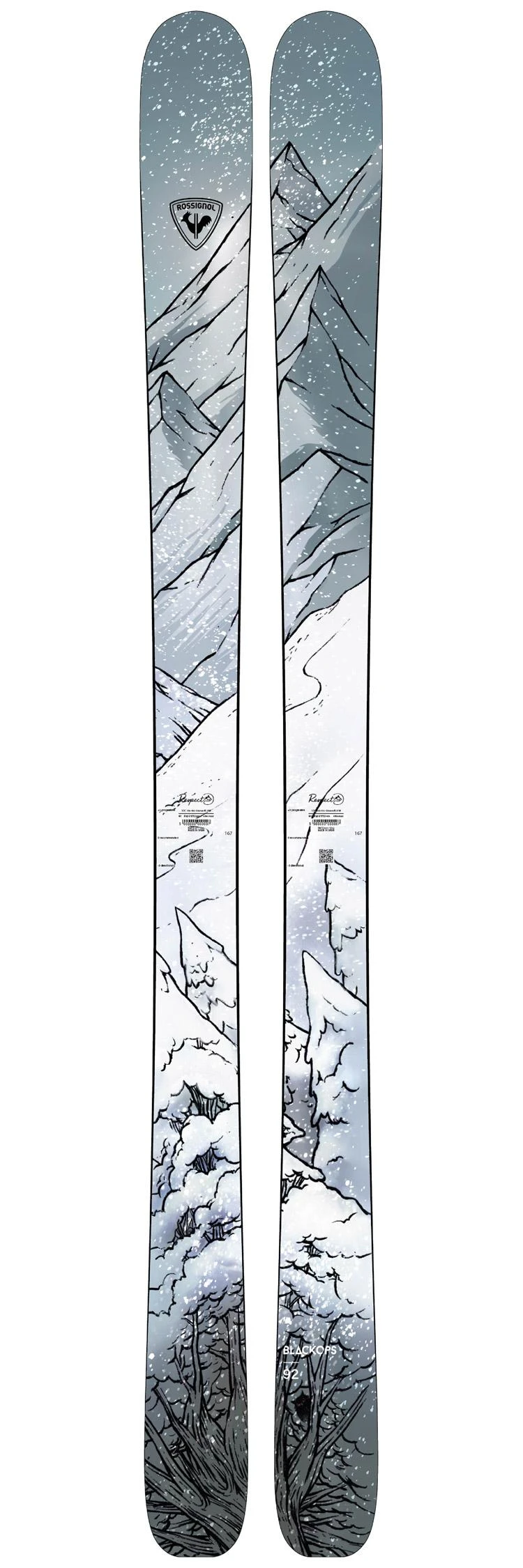 Rossignol Ski-Set Blackops 92 Open + Bdg 1 Rossignol Ski-Set Blackops 92 Open + Bdg