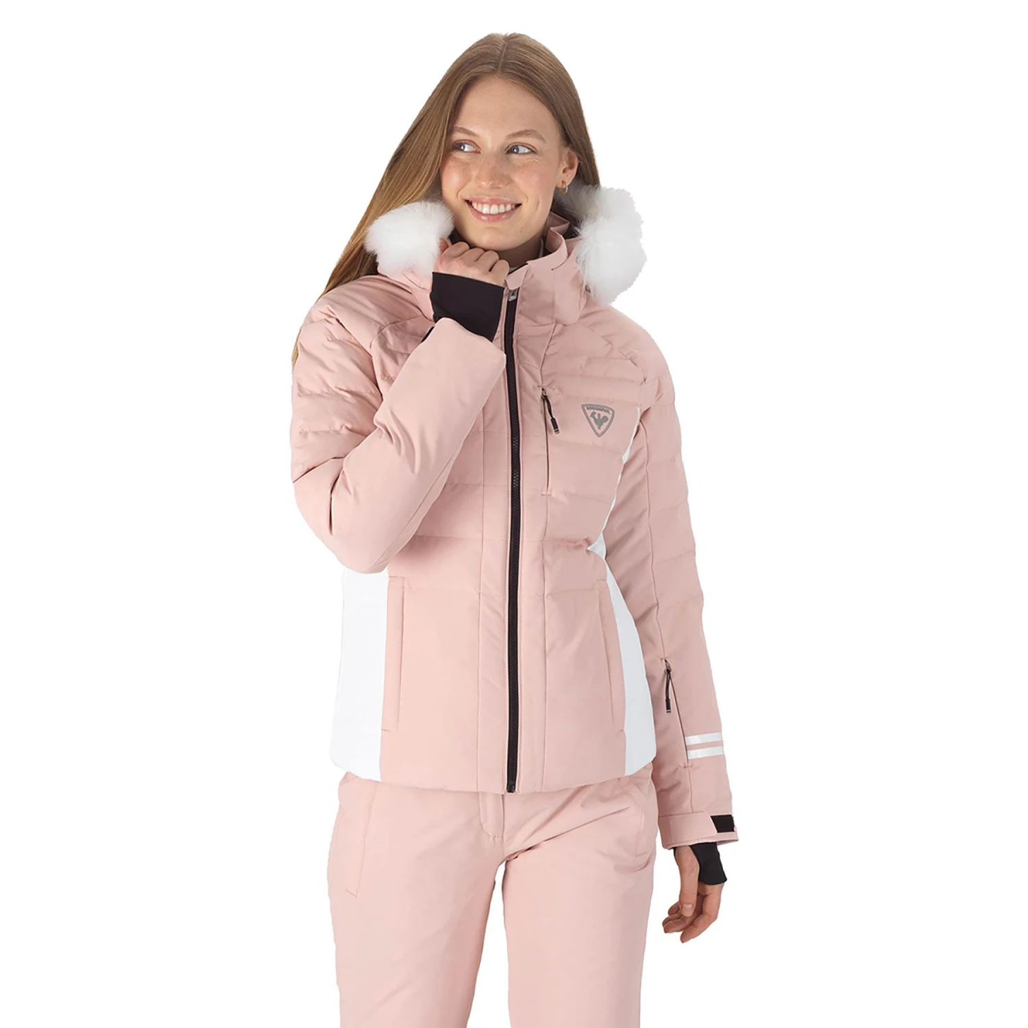 Rossignol Rapide Damen Kapuzenjacke Hellrosa 1 Rossignol Rapide Damen Kapuzenjacke Hellrosa