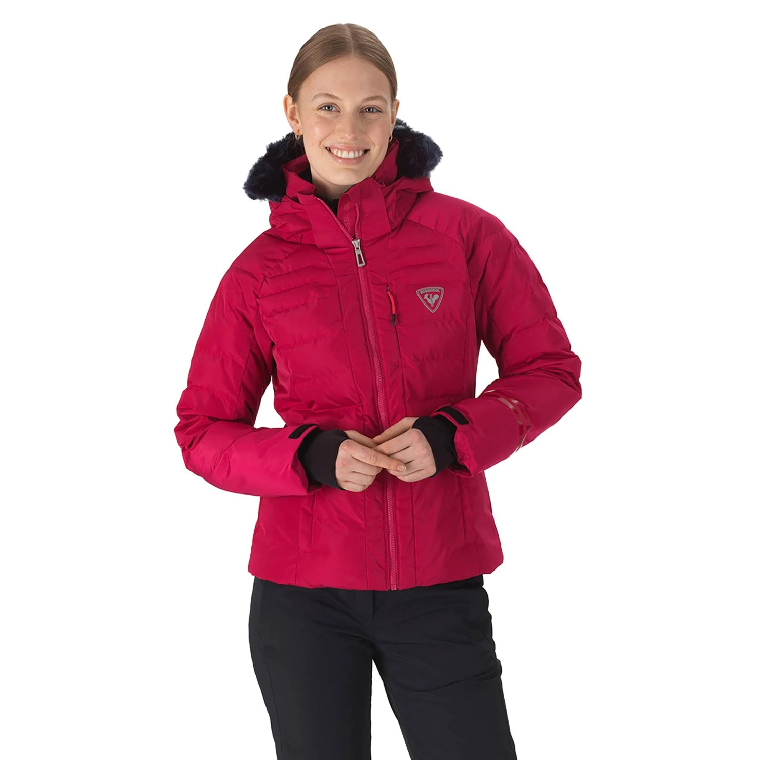 Rossignol Rapide Pearly Damen Kapuzenjacke Pink 1 Rossignol Rapide Pearly Damen Kapuzenjacke Pink
