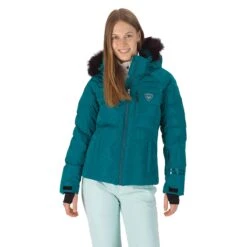 Rossignol Rapide Pearly Damen Kapuzenjacke Grün-blau