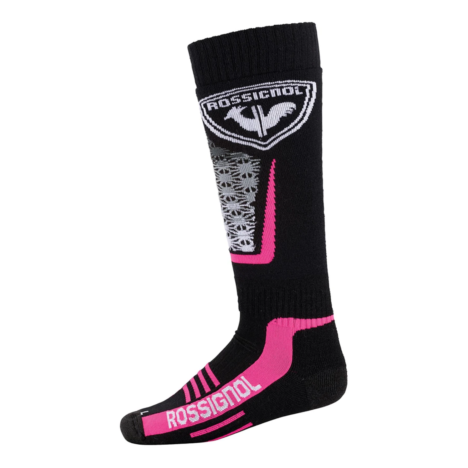 Rossignol Wool & Silk Unit Damensocken Schwarz Rosa 1 Rossignol Wool & Silk Unit Damensocken Schwarz Rosa