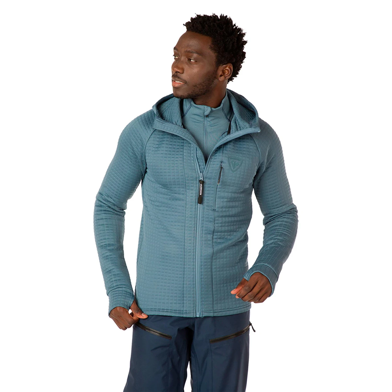 Rossignol SKPR Full Zip Polartec Fleecejacke Mit Kapuze Hellblau 1 Rossignol SKPR Full Zip Polartec Fleecejacke Mit Kapuze Hellblau