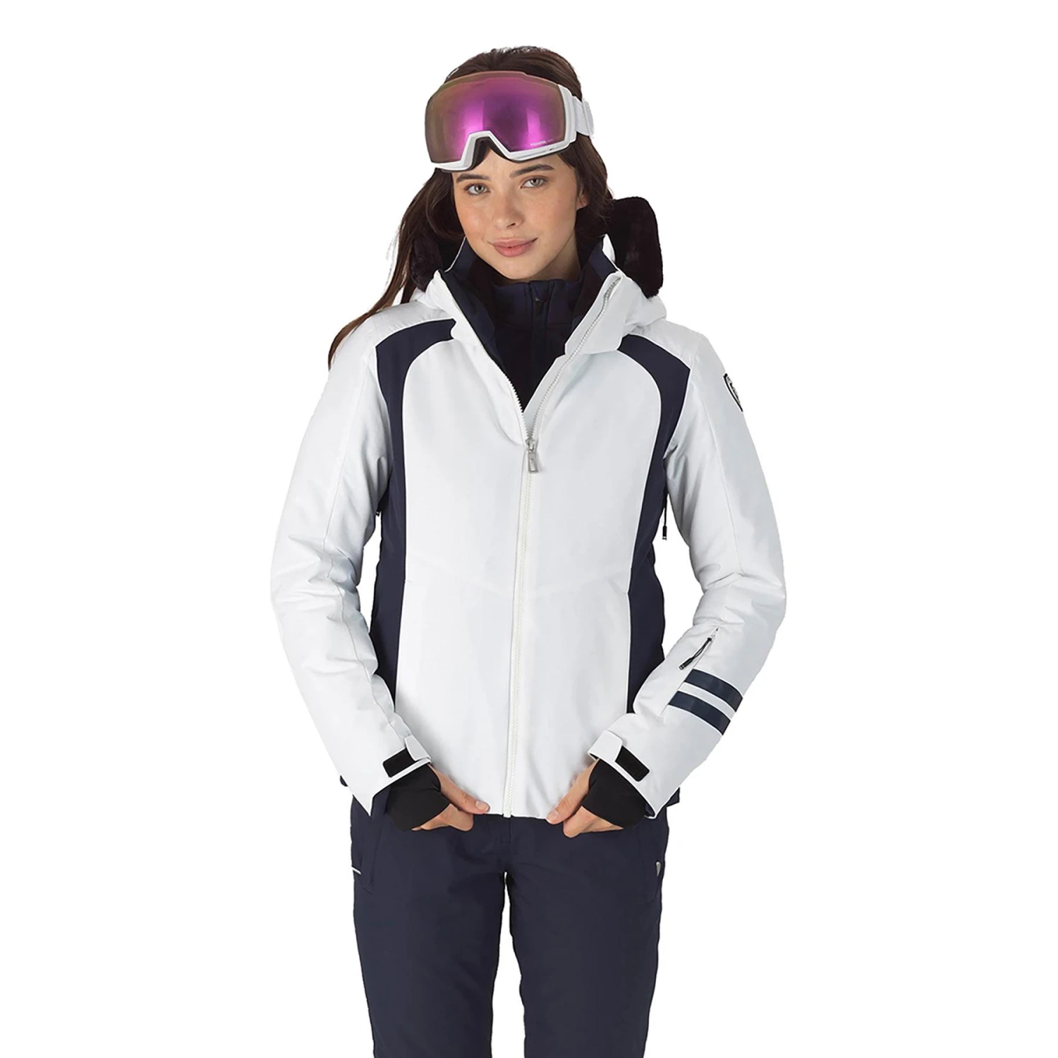 Rossignol Controle PrimaLoft Damen Kapuzenjacke Weiß 1 Rossignol Controle PrimaLoft Damen Kapuzenjacke Weiß