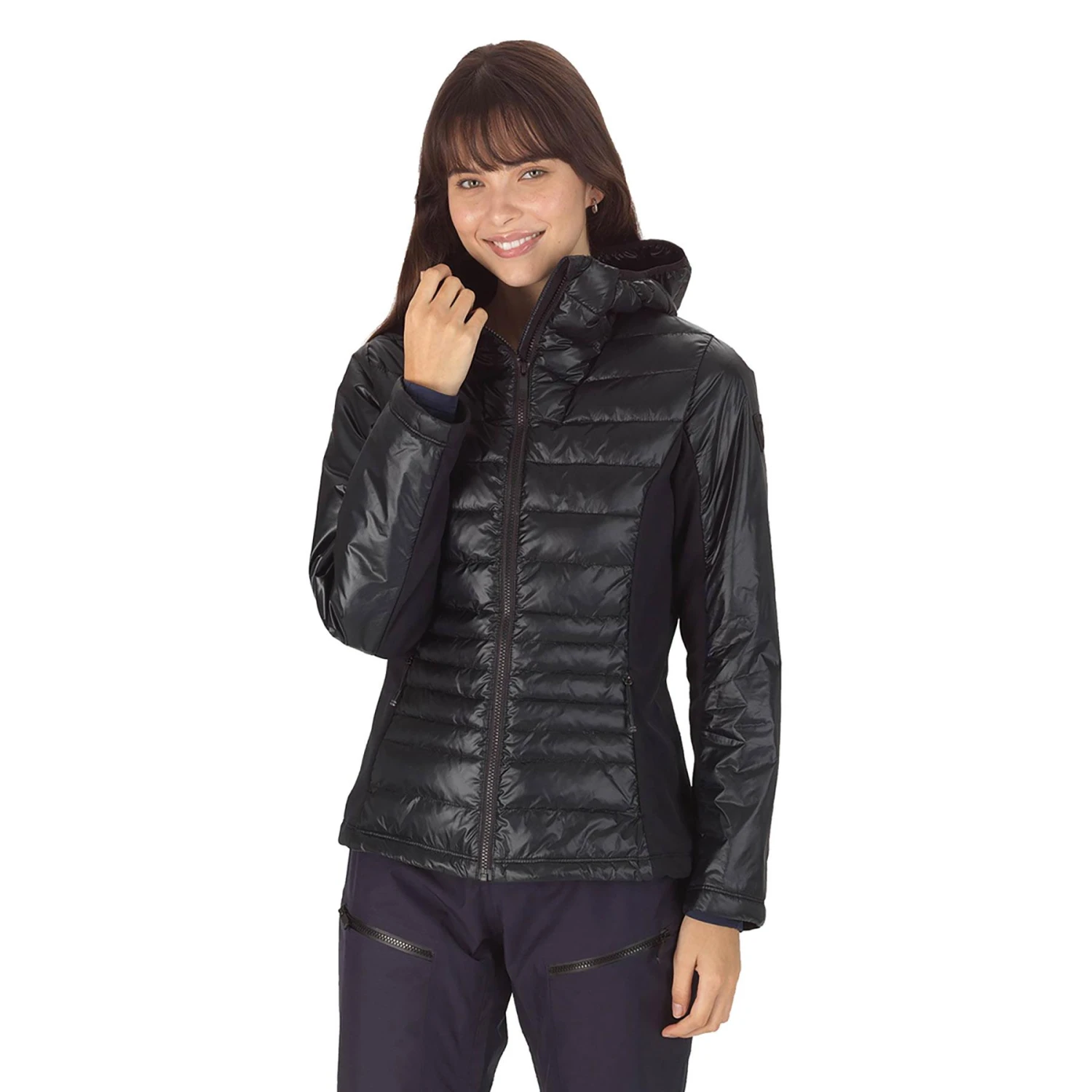 Rossignol SKPR Hybrid Light PrimaLoft Damen Kapuzenjacke Schwarz 1 Rossignol SKPR Hybrid Light PrimaLoft Damen Kapuzenjacke Schwarz