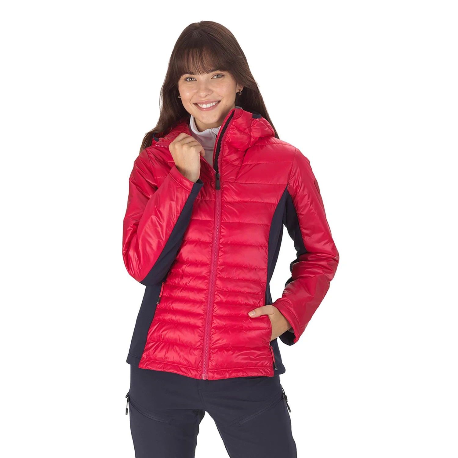 Rossignol SKPR Hybrid Light PrimaLoft Damen Kapuzenjacke Pink 1 Rossignol SKPR Hybrid Light PrimaLoft Damen Kapuzenjacke Pink