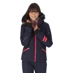 Kapuzenjacke Rossignol Ski Controle PrimaLoft Damen Marineblau