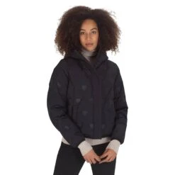 Kapuzenjacke Rossignol Welded Quilt Shield Damen Schwarz