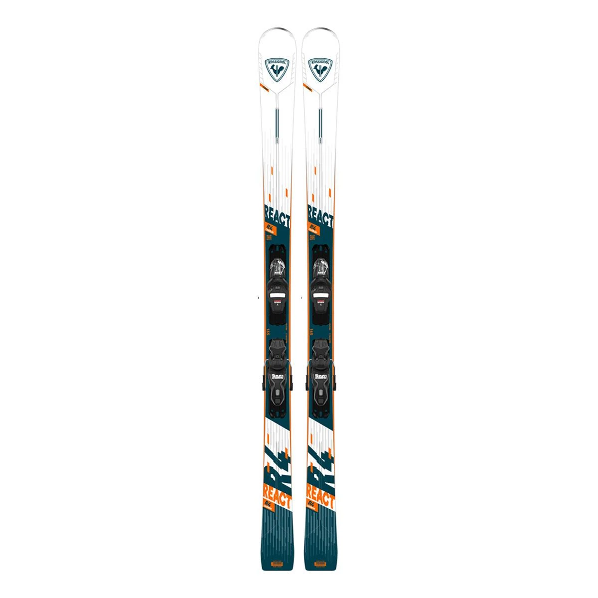 Skier Rossignol React 4 CA + Bindung Xpress 11 GW B83 Weiß Blau Orange 1 Skier Rossignol React 4 CA + Bindung Xpress 11 GW B83 Weiß Blau Orange